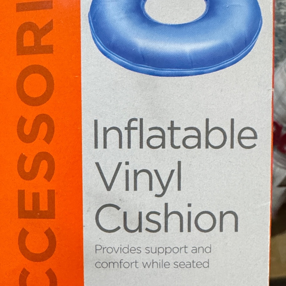 Equate Blue Inflatable Vinyl Cushion - Picture 2 of 2